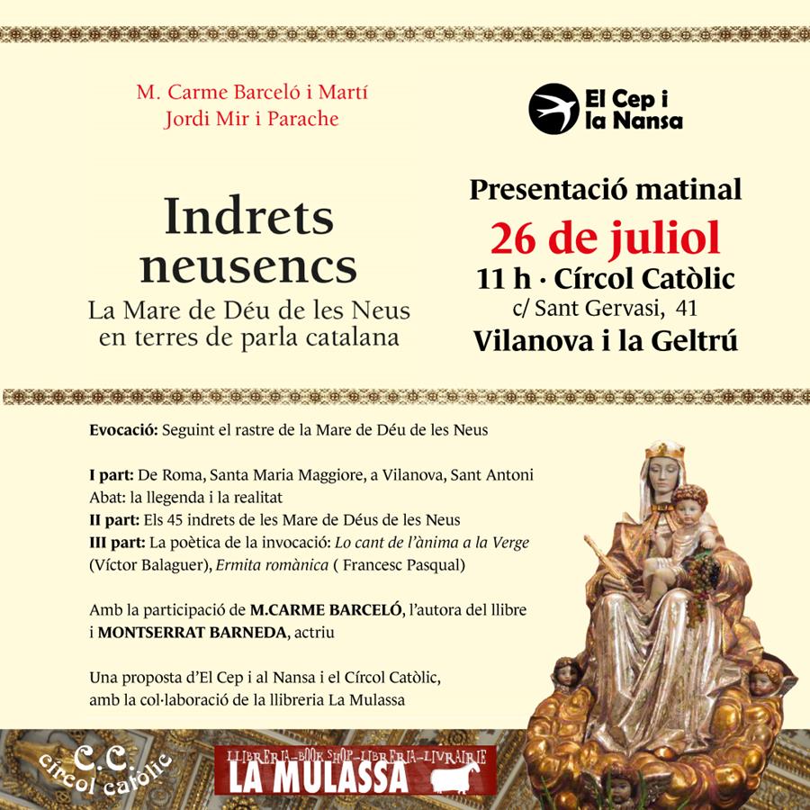 PRESENTACIÓ "INDRETS NEUSENCS" DE M. CARME BARCELÓ I JORDI MIR - 