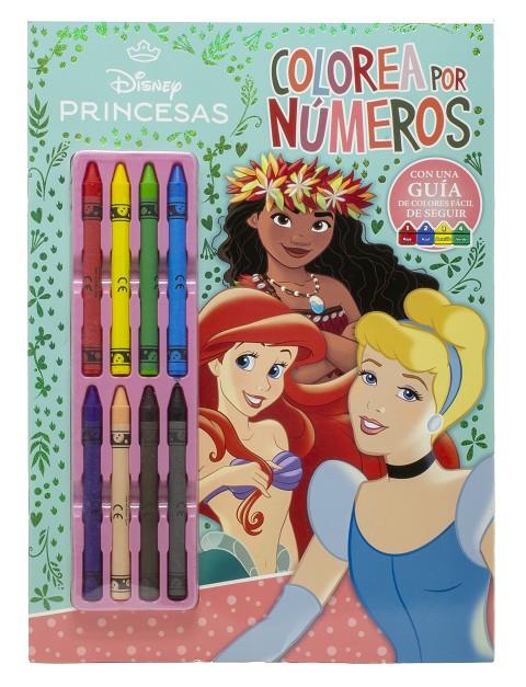 PRINCESAS :  COLOREA POR NÚMEROS CON CERAS | 9788410029569 | DISNEY