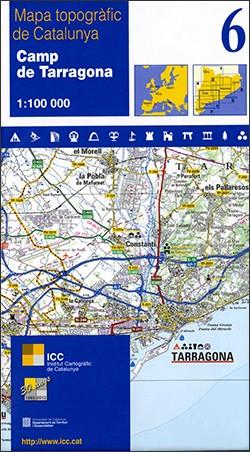 CAMP DE TARRAGONA MAPA TOPOGRAFIC (1:100.000) | 9788439389019