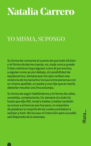 YO MISMA SUPONGO | 9788494489112 | CARRERO, NATALIA