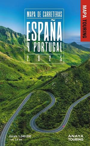 MAPA DE CARRETERAS DE ESPAÑA Y PORTUGAL 1:340.000, 2025 | 9788491588610