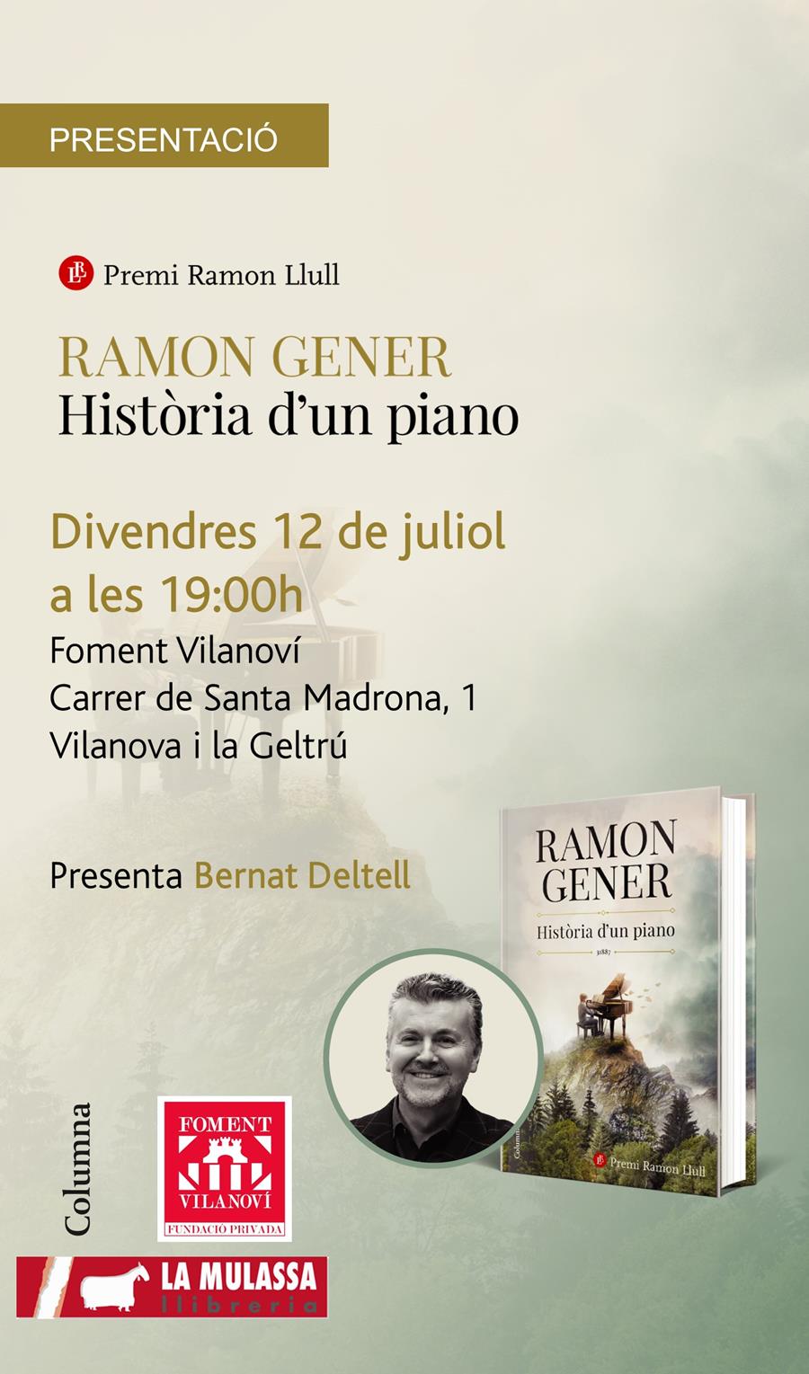 PRESENTACIÓ "HISTÒRIA D'UN PIANO" DE RAMON GENER - 