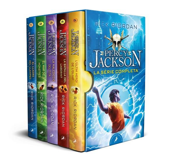 PACK : EL LLADRE DEL LLAMPEC ; EL MAR DELS MONSTRES ; LA MALEDICCIÓ DEL TITÀ ; LA BATALLA DEL LABERINT ; L'ÚLTIM HEROI DE L'OLIMP | 9788418173738 | RIORDAN, RICK