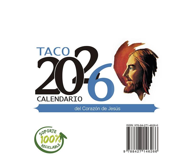 TACO CALENDARIO 2026 DEL CORAZÓN DE JESÚS (NOTAS CON SOPORTE) | 9788427149830