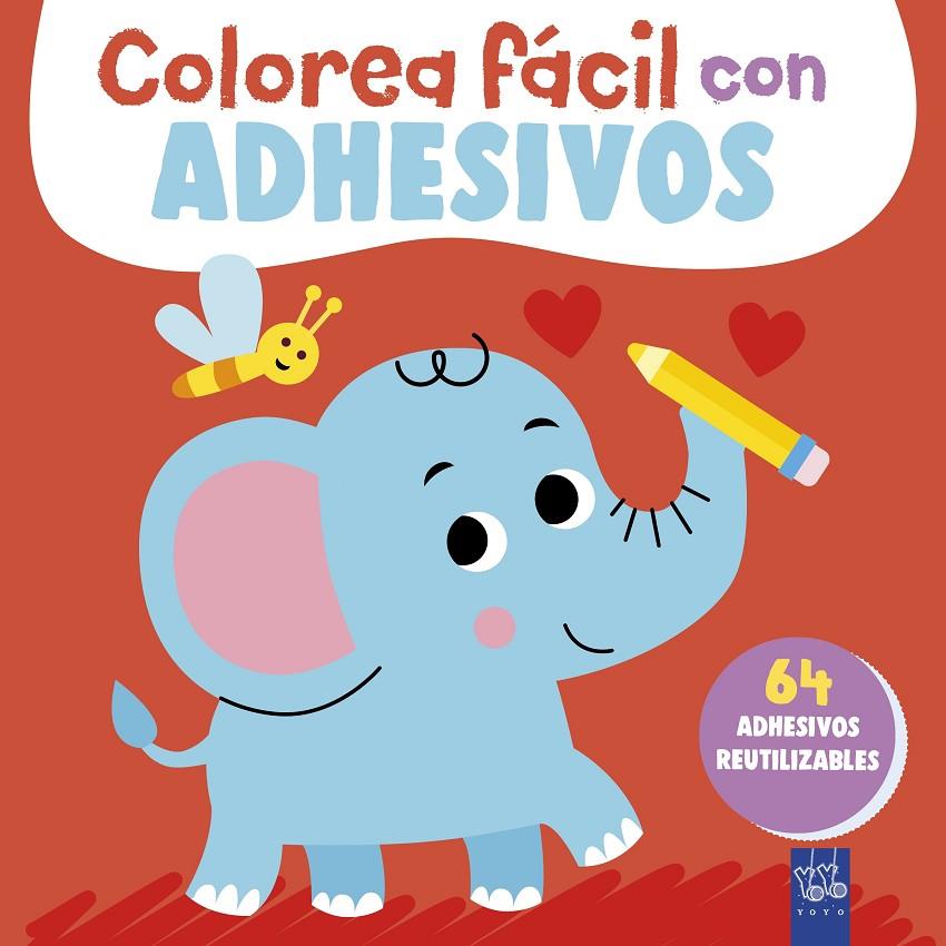 COLOREA FÁCIL CON ADHESIVOS : ELEFANTE | 9788408311942