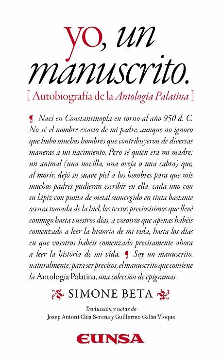 YO, UN MANUSCRITO | 9788431341077 | BETA, SIMONE