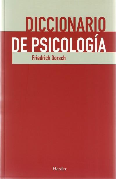 DICCIONARIO DE PSICOLOGIA | 9788425425745 | DORSCH, F.