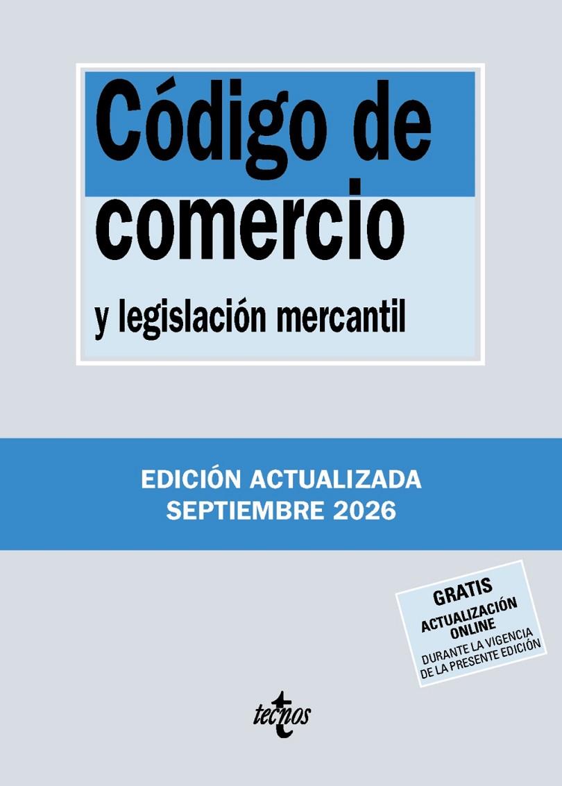 CÓDIGO DE COMERCIO Y LEGISLACIÓN MERCANTIL ( 09/2026 ) | 9788430994366