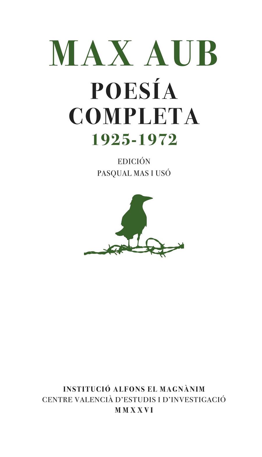 POESÍA COMPLETA (1925-1972) | 9788411561266 | AUB, MAX