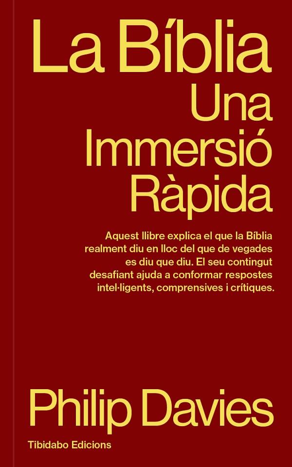 BÍBLIA, LA UNA IMMERSIO RÀPIDA | 9791387633202 | DAVIES, PHILIP