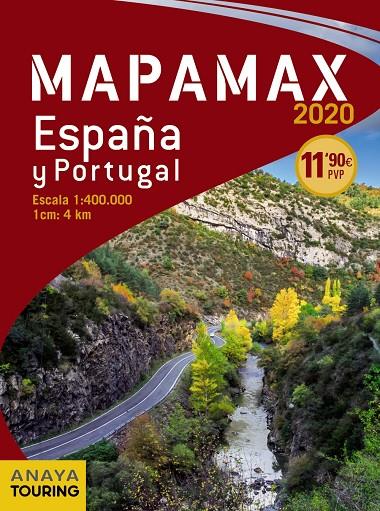 MAPAMAX ESPAÑA Y PORTUGAL 2020 1:400.000 | 9788491582939 | ANAYA TOURING