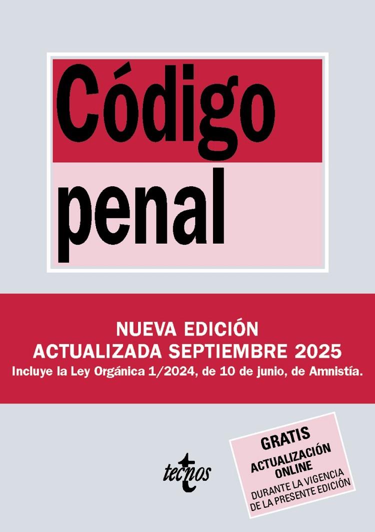 CÓDIGO PENAL ( 9/2025 ) | 9788430993093 | EDITORIAL TECNOS