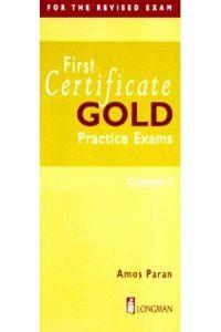 -FIRST CERTIFICATE, GOLD PRACTICE EXAMS WITH KEY | 9780582279209 | PARAN, AMOS