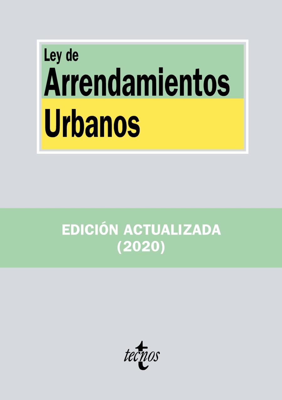 LEY DE ARRENDAMIENTOS URBANOS 2020 | 9788430979998 | EDITORIAL TECNOS