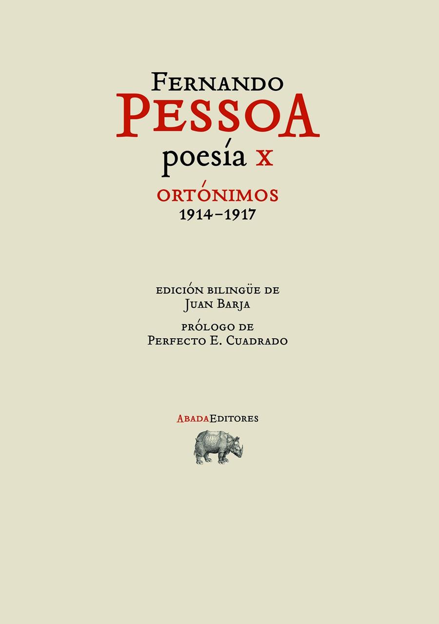 POESÍA X FERNANDO PESSOA  ORTÓNIMOS 1914-1917 | 9788417301736 | PESSOA, FERNANDO