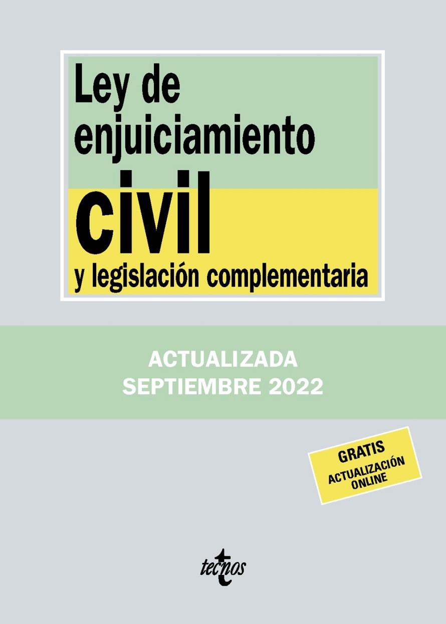 LEY DE ENJUICIAMIENTO CIVIL Y LEGISLACIÓN COMPLEMENTARIA (2022) | 9788430985586