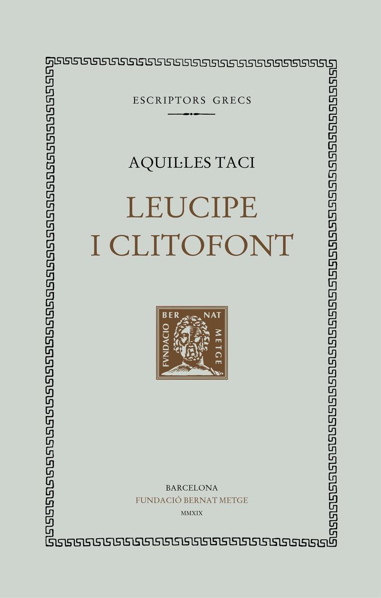 LEUCIPE I CLITOFONT | 9788498593396 | AQUIL·LES TACIT