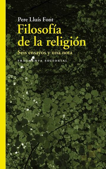FILOSOFIA DE LA RELIGION | 9788417796228 | FONT, PERE LLUIS