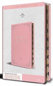 BIBLIA RVR 1960 SIMIL PIEL ROSADA TAMAÑO MANUAL NOMBRES DE DIOS | 9798890982131