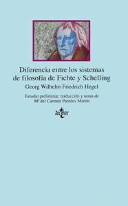 DIFERENCIA ENTRE LOS SISTEMAS DE FILOSOFIA DE FICH | 9788430918379 | HEGEL