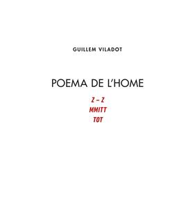 POEMA DE L'HOME | 9788413033822 | VILADOT PUIG, GUILLEM