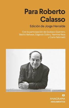 PARA ROBERTO CALASSO | 9788433916617 | HERRALDE GRAU, JORGE