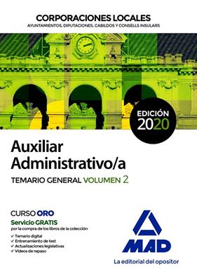 AUXILIAR ADMINISTRATIVO : TEMARIO GENERAL 2 | 9788414235072 | 7, EDITORES / GARCÍA FERNÁNDEZ, ELENA / SOUTO FERNÁNDEZ, RAFAEL SANTIAGO / TORRES FONSECA, TERESA