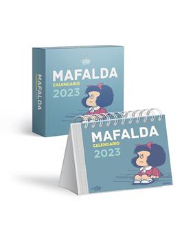 CALENDARIO 2023 : MAFALDA ESCRITORIO AZUL CLARO CON CAJA | 9789878935119 | QUINO