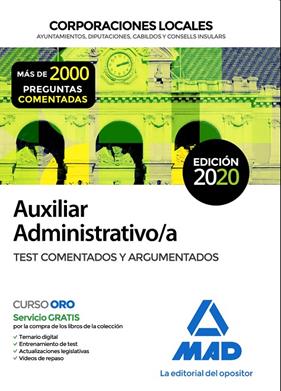 AUXILIAR ADMINISTRATIVO : TEST COMENTADOS Y ARGUMENTADOS | 9788414235089 | 7, EDITORES