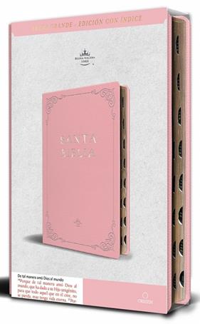 BIBLIA RVR 1960 SIMIL PIEL ROSADA TAMAÑO MANUAL NOMBRES DE DIOS | 9798890982131