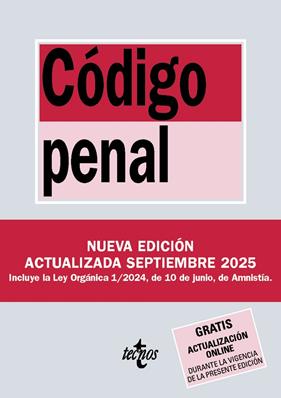 CÓDIGO PENAL ( 9/2025 ) | 9788430993093 | EDITORIAL TECNOS