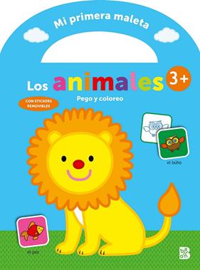 MI PRIMERA MALETA : LOS ANIMALES :  PEGO Y COLOREO  | 9789403228723