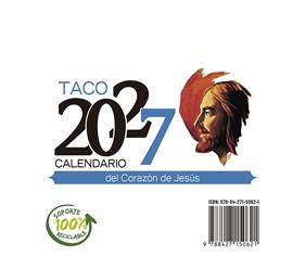 TACO CALENDARIO DEL CORAZÓN DE JESÚS 2027 NOTAS CON SOPORTE | 9788427150621