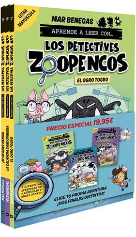 PACK APRENDER A LEER CON... ¡LOS DETECTIVES ZOOPENCOS! 7, 8 Y 9 | 9788408310808 | BENEGAS, MAR
