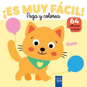 ¡ES MUY FÁCIL! PEGA Y COLOREA : GATO | 9788408295679