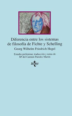 DIFERENCIA ENTRE LOS SISTEMAS DE FILOSOFIA DE FICH | 9788430918379 | HEGEL