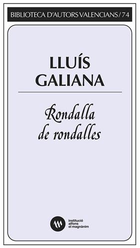 RONDALLA DE RONDALLES | 9788411560900 | GALIANA, LLUÍS