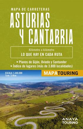 MAPA DE CARRETERAS ASTURIAS Y CANTABRIA (DESPLEGABLE), ESCALA 1:340.000 | 9788491588597