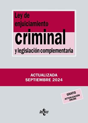 LEY DE ENJUICIAMIENTO CRIMINAL Y LEGISLACIÓN COMPLEMENTARIA (2024) | 9788430990986