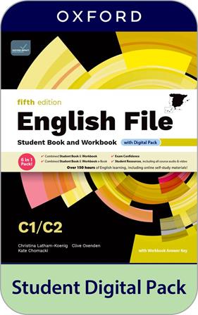 ENGLISH FILE 5TH EDITION C1-C2. STUDENT'S BOOK AND WORKBOOK AND DIGITAL WITH KEY | 9780194146425 | LATHAM-KOENIG, CHRISTINA;OXENDEN, CLIVE;CHOMACKI, KATE