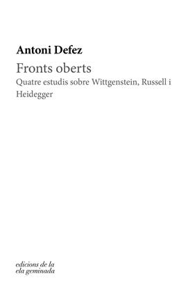 FRONTS OBERTS | 9788412143010 | DEFEZ, ANTONI