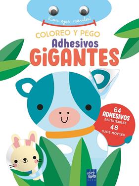 COLOREO Y PEGO ADHESIVOS GIGANTES : VACA | 9788408266372