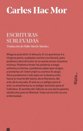 ESCRITURAS SUBLEVADAS | 9788416738014 | HAC MOR, CARLES